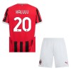 Camisola + Calções AC Milan Kalulu 20 Criança Equipamento 1ª 24/25